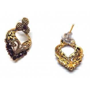 Golden Oxidized Women Earring Bali Jhumka Jhumki Jewelry PushBack Classy Gift 59